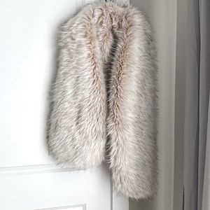 Blush Nude Faux Fur Bridal Wrap